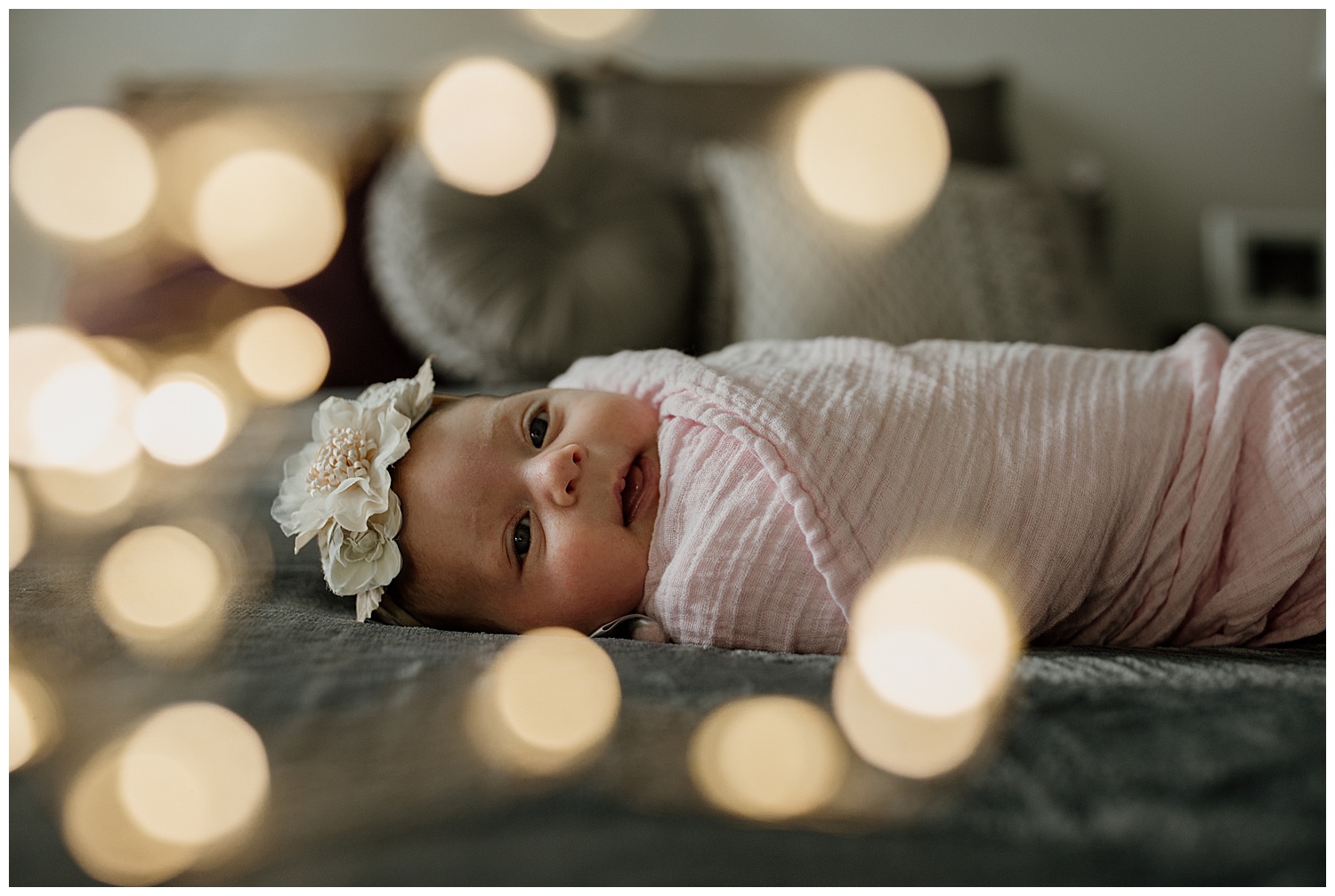 christmas light swaddle